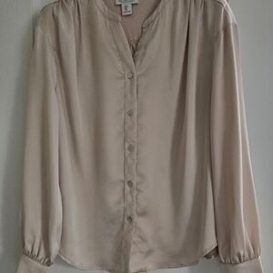 Rachel Zoe Cream Button-Up Blouse